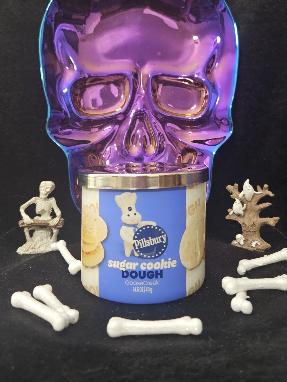 NWT Pillsbury Sugar Cookie Dough 3-wick Candle by Goose Creek - Blue and Cream